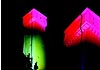 Ismaninger Wasserturm, Probebeleuchtung, 2004, ismaning, licht und kunst, lichtkunst, lichtinstallation, risinger, obermayr, weg wasserturmstrasse, bela, verfolger